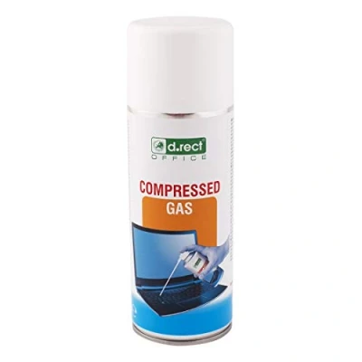 Afbeelding van D.RECT 110502 Perslucht reinigingsspray voor toetsenbord/printer/tv, transparant, 400 ml, 1
