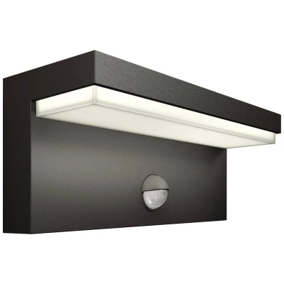 Afbeelding van Philips Bustan 8720169257412 LED buitenlamp met bewegingsmelder (wand) 3.8 W Antraciet