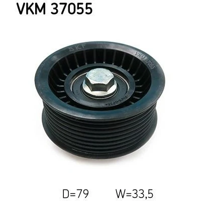Afbeelding van Geleide rol/omdraairol, Poly V riem SKF VKM 37055, voor o.a. JAGUAR, ROVER, LAND ROVER