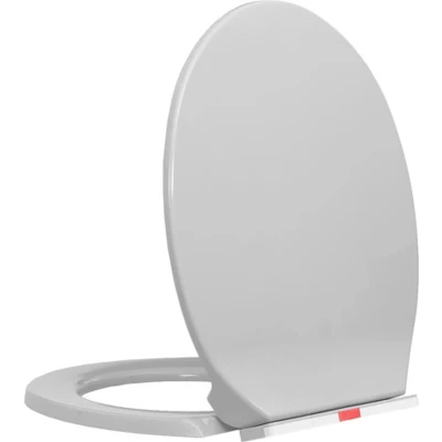 Afbeelding van Toiletbril soft close en quick release ovaal lichtgrijs