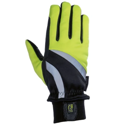 Afbeelding van HKM Winterhandschoenen Reflecterend Touch Geel/Zilver