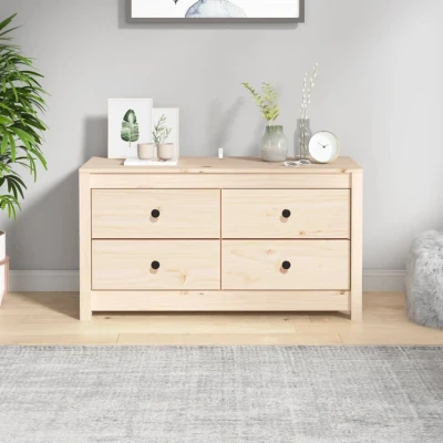Afbeelding van Dressoir 100x40x54 cm massief grenenhout