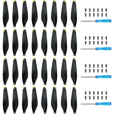 Afbeelding van Craznick 32 stuks reservepropellers voor DJI Mini 3, vervangende propellerbladen, geluidsarme vleugels 3 drone, accessoires met exclusieve schroeven en schroevendraaiers, gouden bits