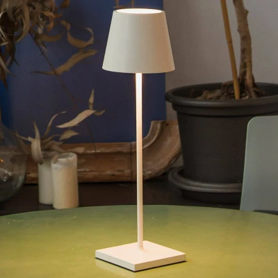Afbeelding van LED tafellamp Toc met USB lader, IP54, wit