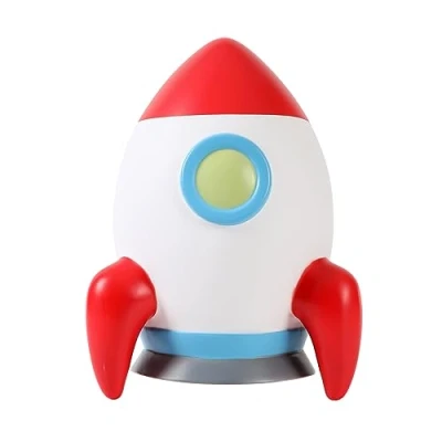Afbeelding van I total spaarpot &quot;raket&quot; onbreekbaar PVC educatief witte