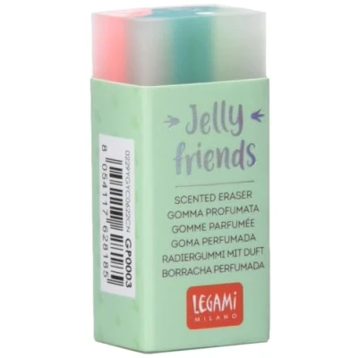 Afbeelding van Legami GP0003 Geurrubber, Jelly Friends, 2,2 x 5 cm, dino thema, vanillearoma, zachte en schone verwijdering