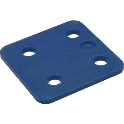 Afbeelding van Wovar Drukplaat zonder sleuf 4mm Blauw Zak 48 stuks