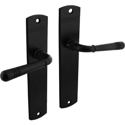 Afbeelding van Intersteel Deurkruk Helena op schild 230x44 mm blind zwart