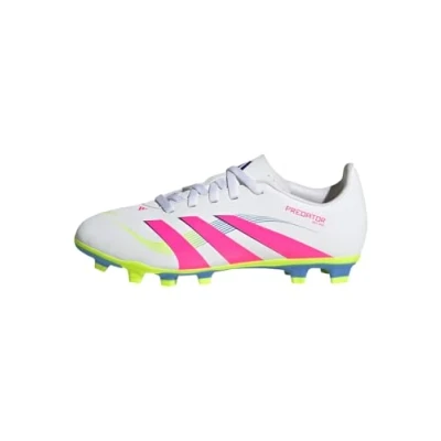 Afbeelding van adidas Performance Predator CLUB Unisex Voetbalschoenen met Kunststof noppen voor kinderen, Maat: 29, White/lucid pink/lucid lemon