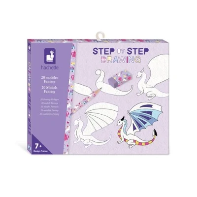 Image de Dessin et coloriage enfant Janod Step by Drawing 20 Modèles Fantasy