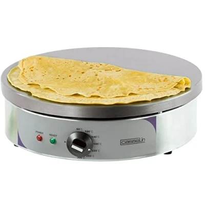 Afbeelding van Crépes Elektrische Bakplaat RVS, Rond Ø 400mm, 42(B)x42(D)x13(H)cm, 230V/2,7kW