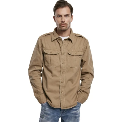 Afbeelding van Brandit Vintage Overhemd Camel, Heren, Maat: 6XL, Camel