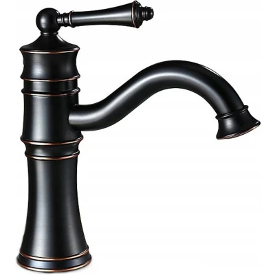 Afbeelding van REA Vintage Wastafelkraan/ Mengkraan Opbouw Laag Model Old Black
