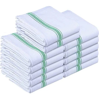 Afbeelding van Utopia Towels 12 stuks schotelhanddoeken 100% katoen (38 x 64 cm) keukenhanddoeken, bardoeken en theedoeken (groen)