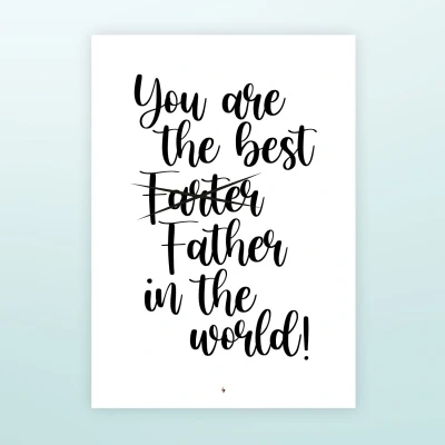 Afbeelding van Ditverzinjeniet.nl Poster Best Father In The World A3 Formaat