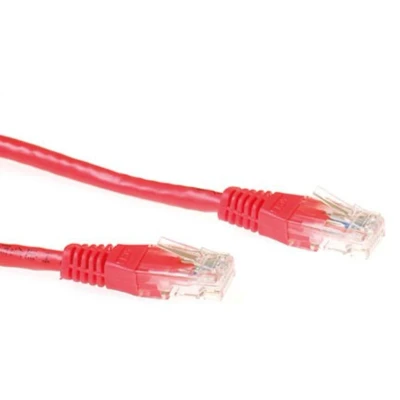 Afbeelding van ACT Cat6a UTP 1 m U/UTP (UTP) Rode Netwerkkabel (U/UTP, CAT6a, 1 m),