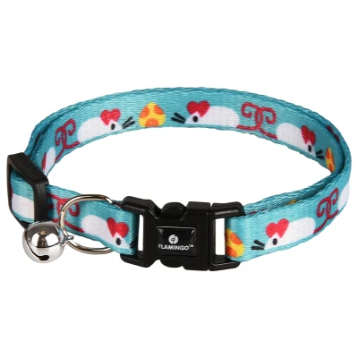 Afbeelding van Flamingo Kattenhalsband Amira 20 35 cm Blauw