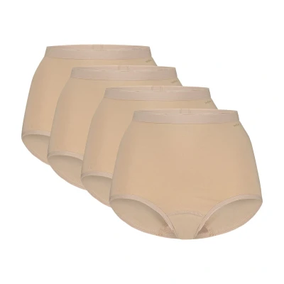 Afbeelding van Basics high waist beige 4 pack voor Dames Maat L