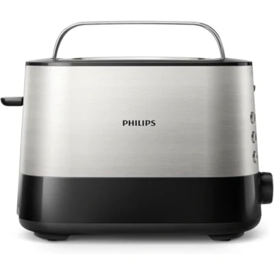 Image de Grille pain 2 fentes ultra larges Philips Viva Collection HD2637/90 240 V Noir