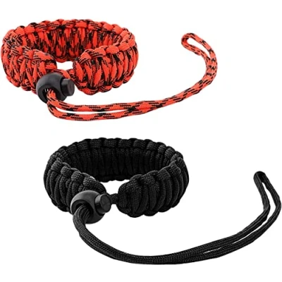 Afbeelding van MoKo polsband voor camera, 2 stuks, verstelbare verrekijker en camcorder, Nikon/Canon/Sony/Panasonic/SLR/DSLR, zwart rood/zwart