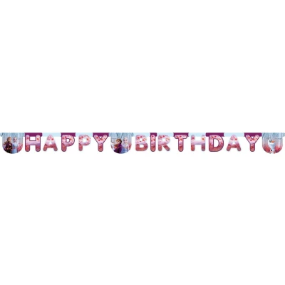 Afbeelding van Frozen 2 Letterslinger Happy Birthday mtr