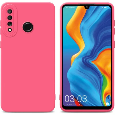 Afbeelding van Cadorabo Hoesje geschikt voor Huawei P30 LITE in Fluid ROOD Beschermhoes gemaakt van flexibel TPU silicone Cover Case