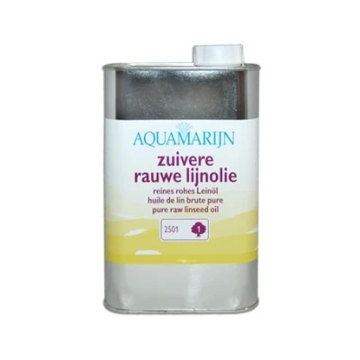 Afbeelding van Aquamarijn Zuivere rauwe lijnolie 0,5L