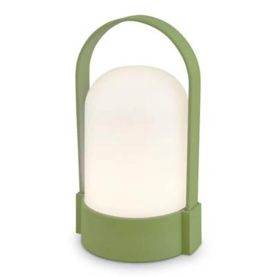 Afbeelding van BRILONER Asa Oplaadbare Tafellamp snoerloze lamp dimbaar kampeerlamp tentlamp 50 Lm voor binnen en buiten 9 x 8 15,5 cm mintgroen