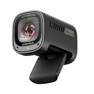 Afbeelding van Anker Work C310 webcam, 4K 12 megapixel, AI autofocus, Framing, ruisonderdrukkende microfoon, ingebouwde privacycover en verstelbare FOV, 1080p @60FPS HDR, voor video oproepen