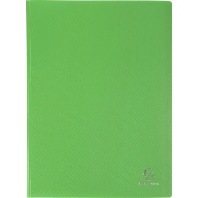 Afbeelding van Exacompta Ref. 8823E 1 zichtmap Opak van polypropyleen, mat en ondoorzichtig, met binnenzakken, glad, transparant, 20 zakken 40 vellen, A4 formaat, kleur deksel: lichtgroen