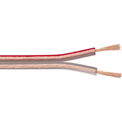 Afbeelding van Luidspreker kabel (CU koper) 2x 2,50mm² / transparant 100 meter