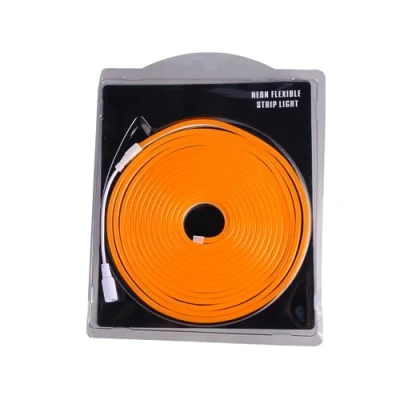 Afbeelding van Jandei Flexibele neonlichtstrip, 12 V, 5 m, 6 x mm, 120 leds/meter. Snijd elke 2,5 cm. Binnen en buitendecoratie, Perfect voor thuis, bedrijven... (Oranje)