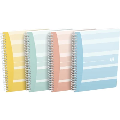 Afbeelding van Oxford Iconics spiraalschrift, ft A5, 120 bladzijden, geruit 5 mm, geassorteerde kleuren stuks