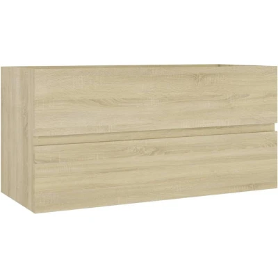 Afbeelding van Wastafelkast 90x38,5x45 cm spaanplaat sonoma eikenkleurig