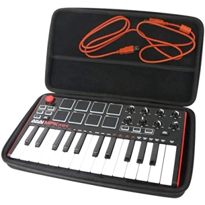 Afbeelding van Khanka Reishoes voor AKAI Pro MPK mini mkII MIDI Master Keyboard Hard EVA (zwart)