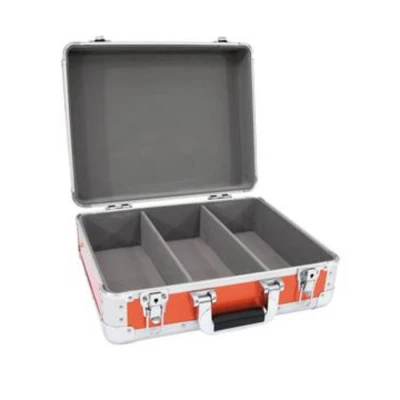 Afbeelding van Roadinger cd koffer opbergsysteem aluminium rood case