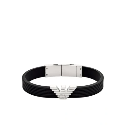 Afbeelding van Emporio Armani heren Armband met logo EGS3168040 in de kleur Zwart