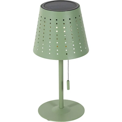 Afbeelding van QAZQA ferre Design Dimbare LED Draadloze Oplaadbare Tafellamp USB met Dimmer Solar Zonne energie 1 lichts H 30 cm Groen Buitenverlichting