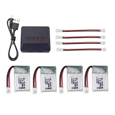 Afbeelding van ZYGY 4 stuks 3,7 V 220 mAh Li batterij &amp; in 1 balanslader voor E010 E010C E011 E011C E013 GoolRC T36 NINHUI NH010 F36 H36 HS210 SANROCK GD65A ATOYX AT 66 Drone e Vierassige RC