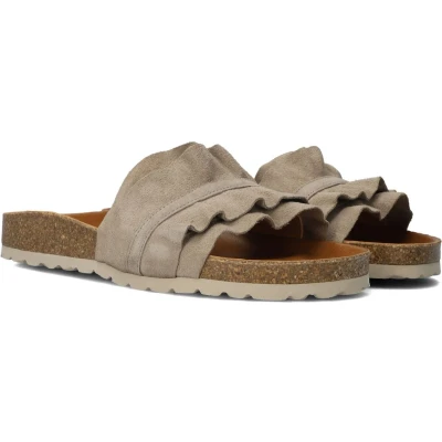 Afbeelding van Verbenas Rocio Slippers Dames Taupe Maat 35