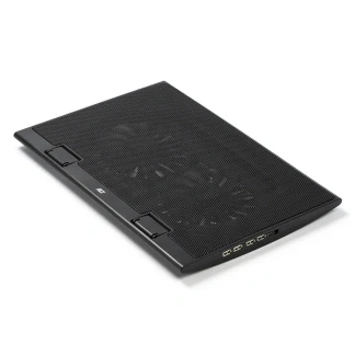 Afbeelding van ACT AC8105 Laptopstandaard tot 17&quot; Verstelbaar in hoogte 4 poorts Hub Zwart