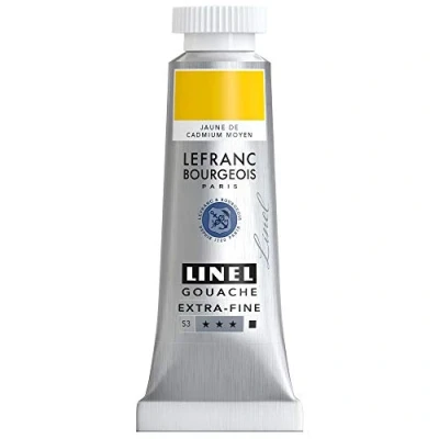 Afbeelding van Lefranc &amp; Bourgeois Linel Gouache Extra Fine Cadmium Medium Yellow 162 14ml
