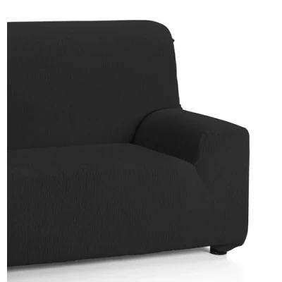 Afbeelding van Martina Home Emilia elastische bankovertrek voor 3 zits, 170 tot 220 cm breed, zwart