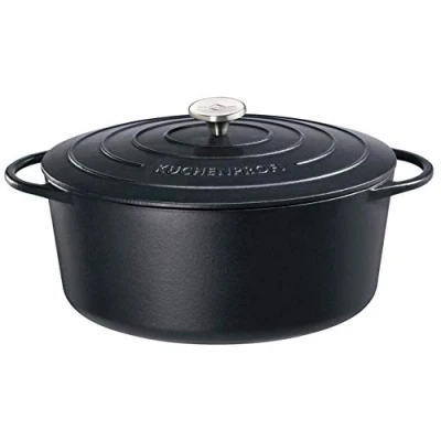 Afbeelding van Küchenprofi 04 0200 10 40 ovale braadpan, gietijzer, cm, zwart