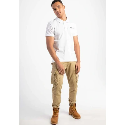 Afbeelding van Alpha Industries Poloshirt, Heren, Maat: XXL, White