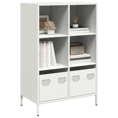 Afbeelding van vidaXL Hoge kast 68x39x103,5 cm staal wit