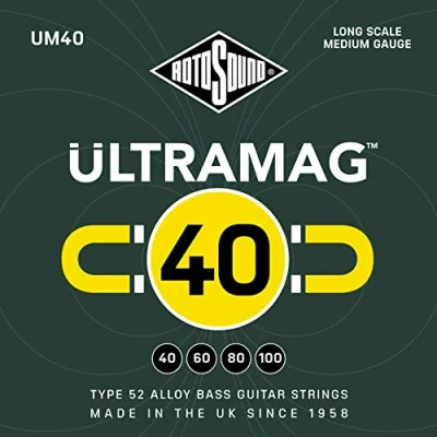 Afbeelding van Rotosound Bass Strings UM40 4er 40 100 UltraMag Snarenset voor 4 string basgitaar