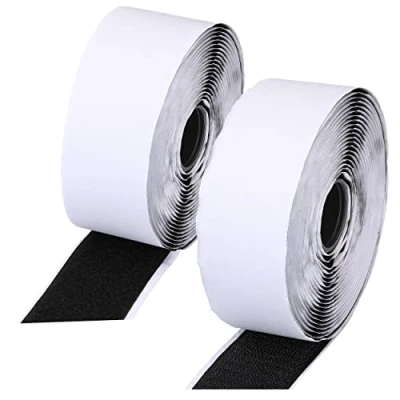 Afbeelding van mumbi Velcro zelfklevende klittenband haak velours extra sterke klittenbandsluiting 38 mm x 2 m zwart