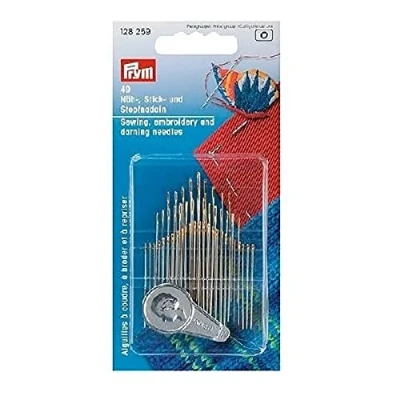 Afbeelding van Naai Borduur Stopnaald Draaddoorsteker Zilver Prym 49 stuks