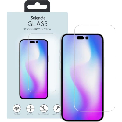 Afbeelding van Selencia Screenprotector Geschikt voor iPhone 14 Pro Tempered Glass Gehard Glas